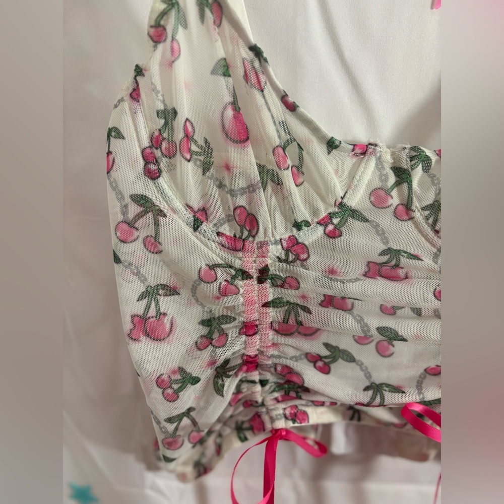 POSTER GIRL Cherry Print CorsetTop Size M‎